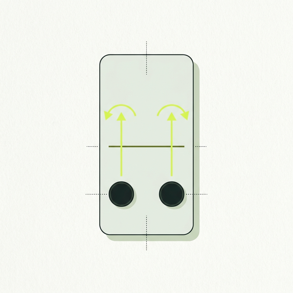 Minimal 2D vector diagram of a gym mat with two sliders hip alignment guide and acid green arrows showing sliding hamstring curl motion for how do you use sliders